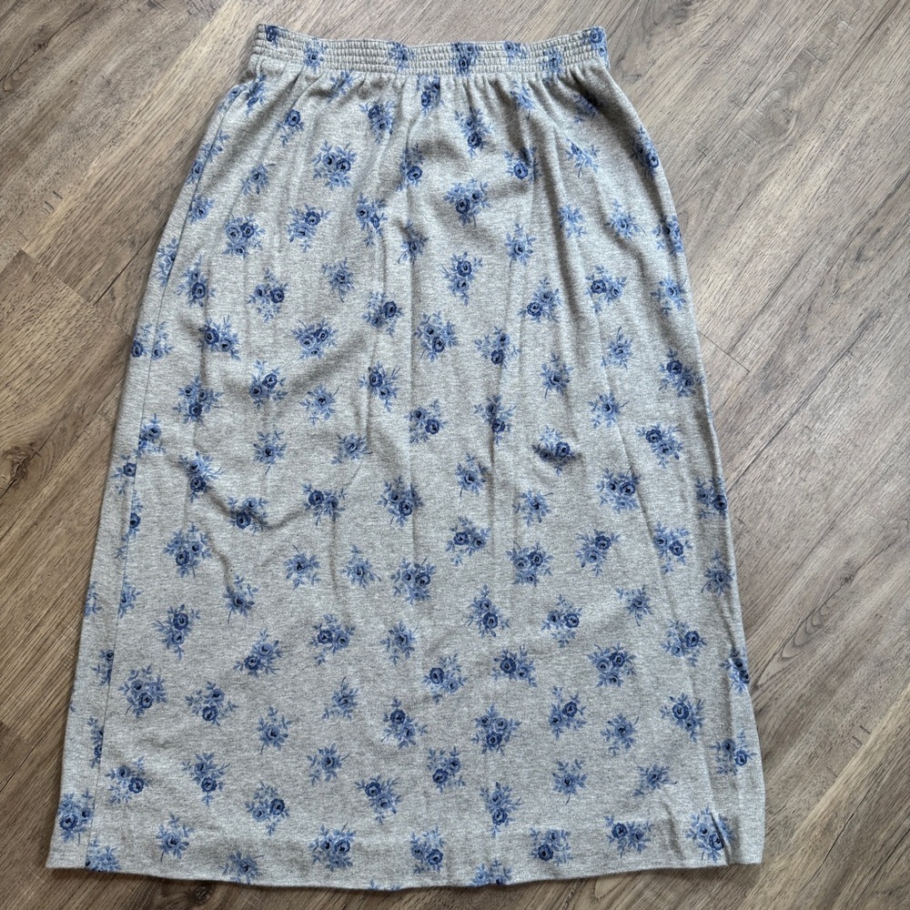 Bechamel Blue Floral Maxi Skirt - Size Medium